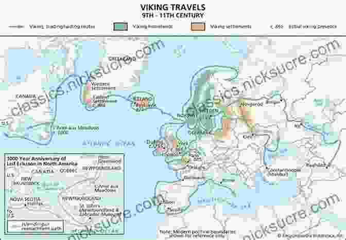 A Map Of The Viking World, Showing Their Extensive Travels And Settlements. The Viking World (Routledge Worlds)